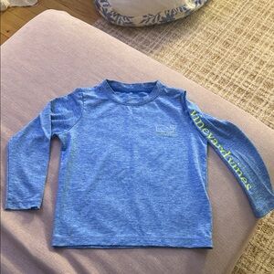 Vineyard Vines Heathered Blue Long Sleeve Tee